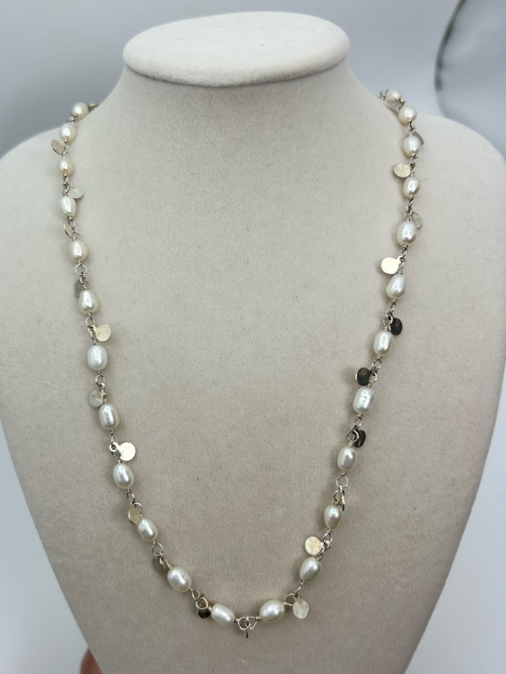 Silpada Wisdom Freshwater Pearl Necklace 20" Sterling Silver Retired Dainty - Picture 3 of 11